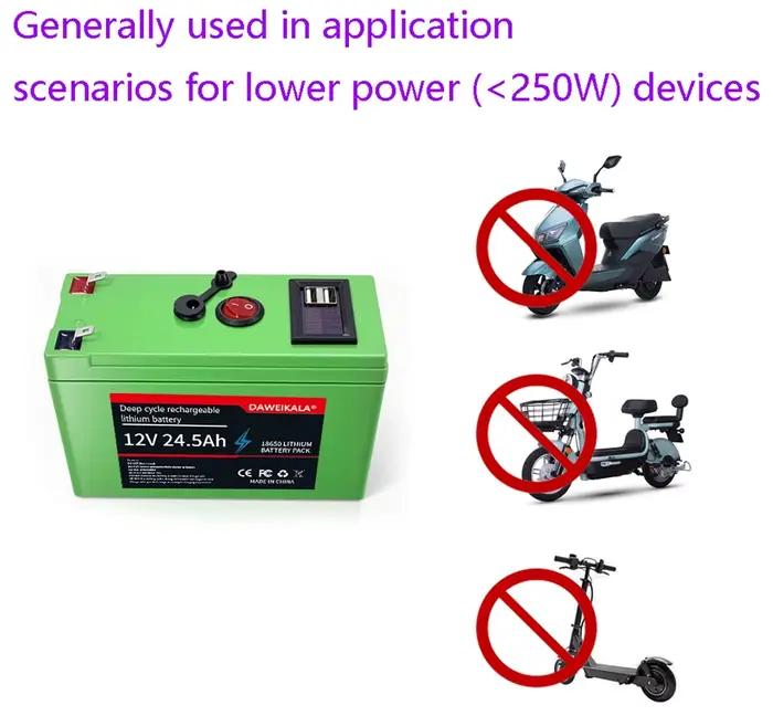 Batterie au lithium 18650 12V à longue durée de vie, 24,5 Ah, pour tricycle, scooter, chariot de golf, chariot, batterie rechargeable