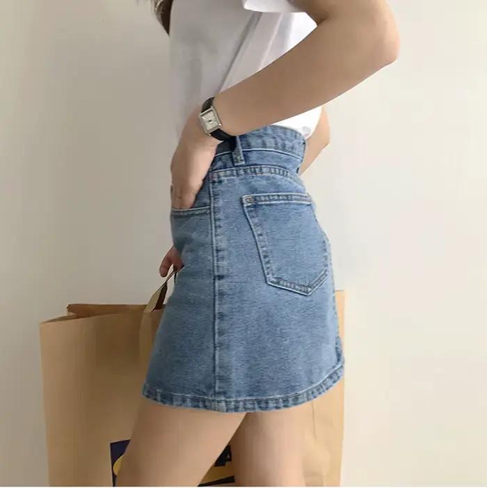 Jupe courte amincissante taille haute