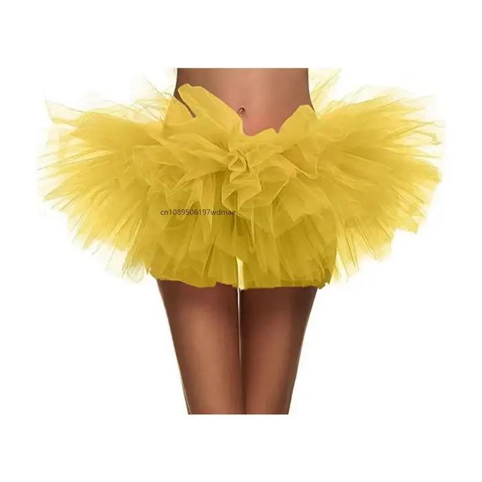 Jupe tutu en tulle à 5 couches pour femmes