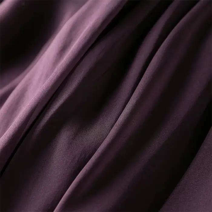 InjSkirt-Jupe longue violette avec double doublure pour femme, vêtement de plage d'été, grand ourlet, couleur unie, 100%, MM795