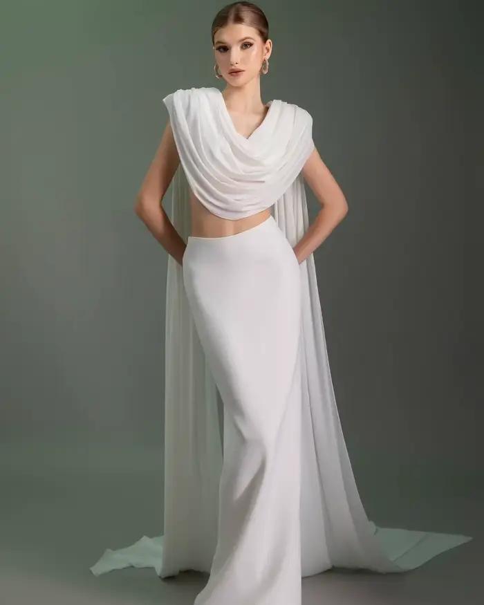 Jupes de mariée sirène élégantes en Satin