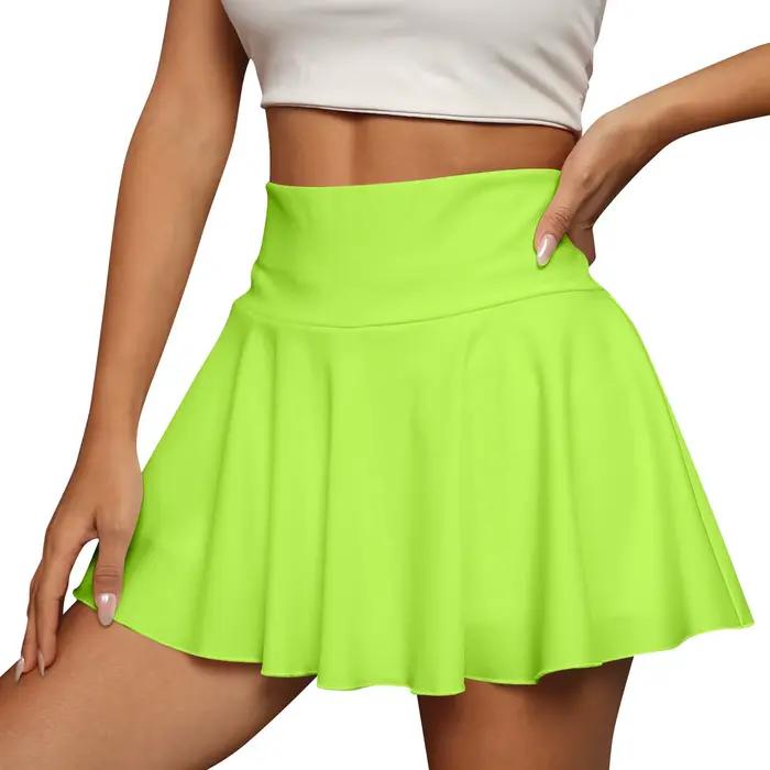 Mini jupe de Tennis taille haute pour femmes