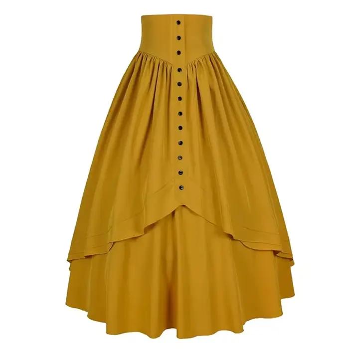 Jupe mi-longue vintage à double couche