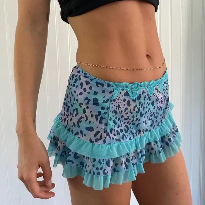 Mini jupe en dentelle pour femmes