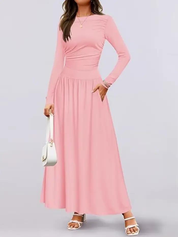 Robe Maxi à manches longues pour femmes