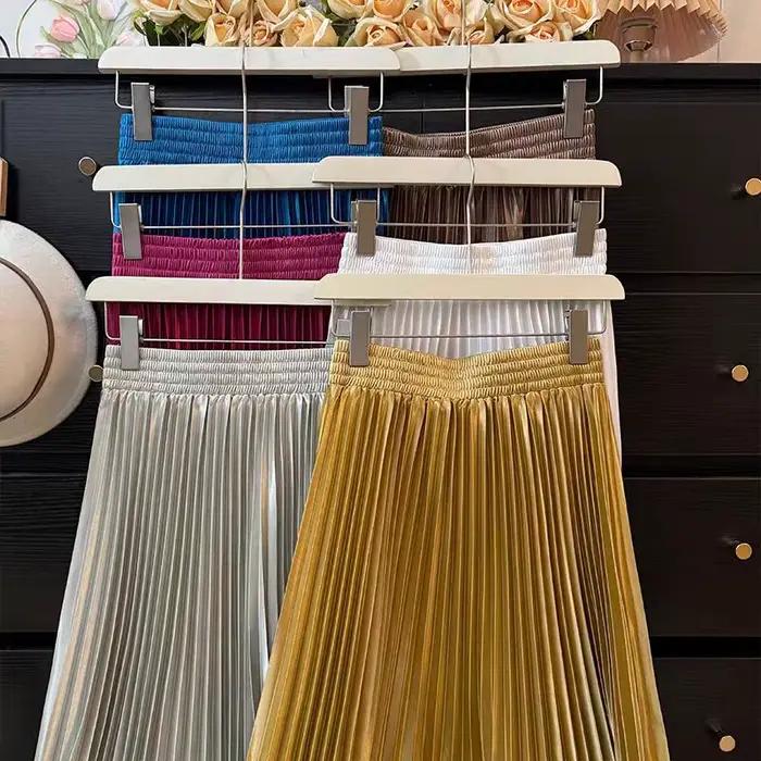 Jupe plissée en satin pour filles