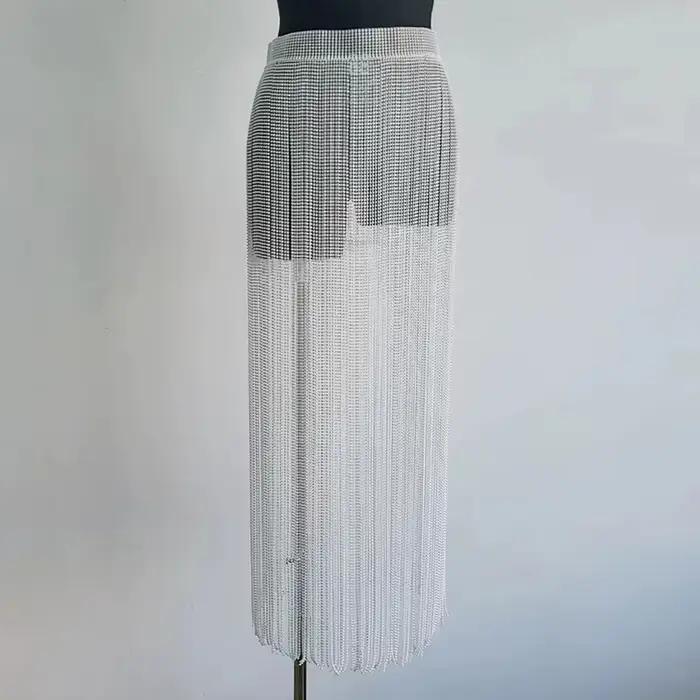 Jupe crayon longue réglable avec pompon pour femme, biscuits, tempérament élégant, accessoires décontractés, vêtements d'automne, 2024