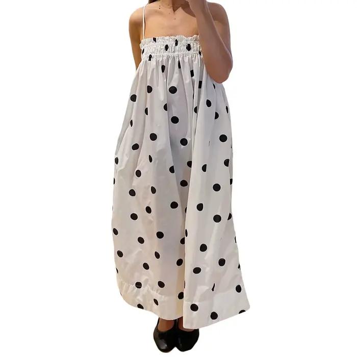 Robe longue à bretelles Spaghetti pour femmes