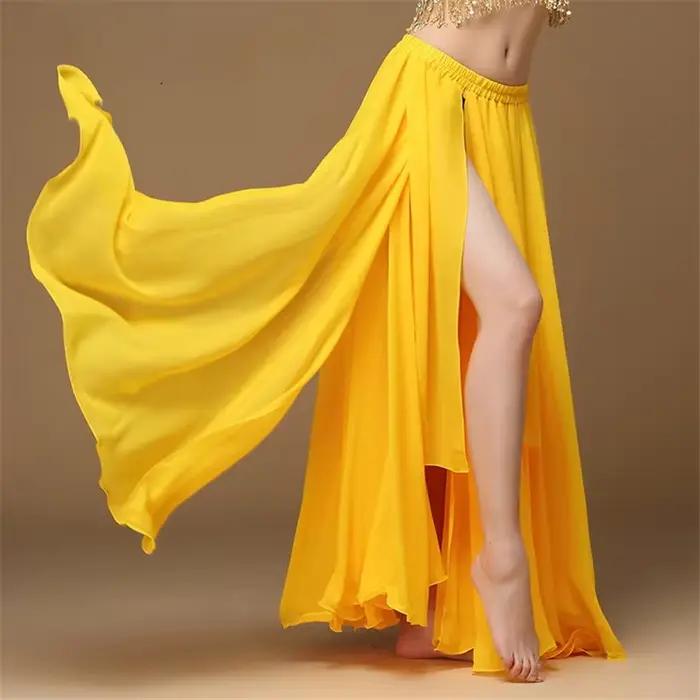 Jupe de danse du ventre fendue pour femme