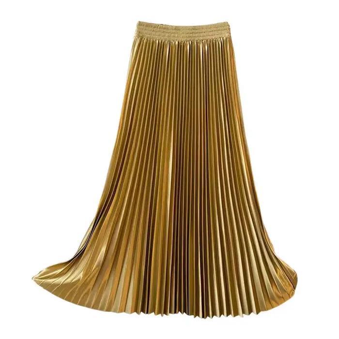 Jupe plissée en satin pour filles