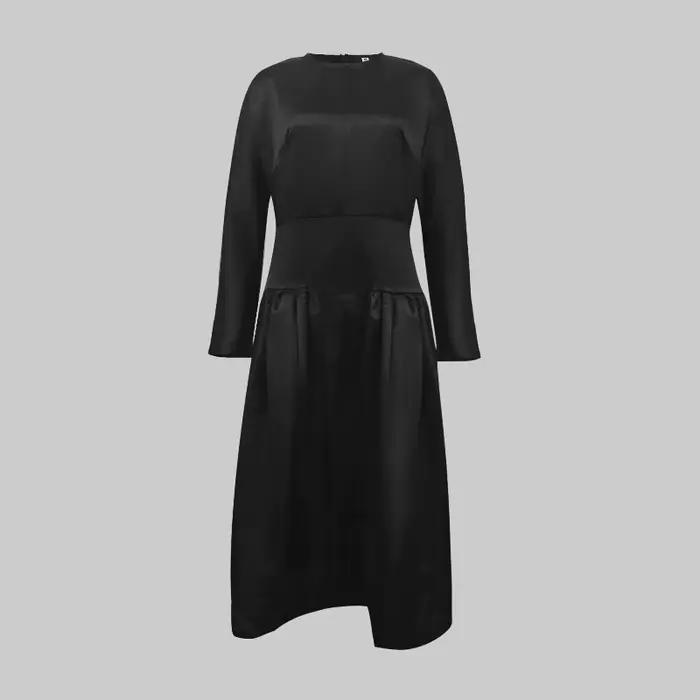 Robe longue noire Simple pour femmes