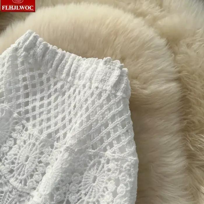 Jupes longues maxi style bohème ajourées pour filles Mori