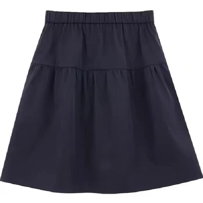 Jupe mini trapèze kaki pour femme