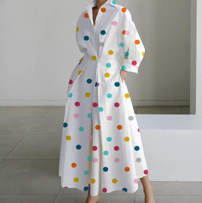 Robe longue taille haute pour femmes