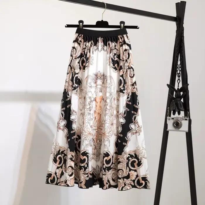 Nouvelle Collection 2026 – Jupes Plissées d'Été à Motifs Cartoon pour Femmes – Taille Haute Élastique – Longueur Midi-Cuisse – Idéales pour les Fêtes – Jupe Longue pour Jeunes Femmes
