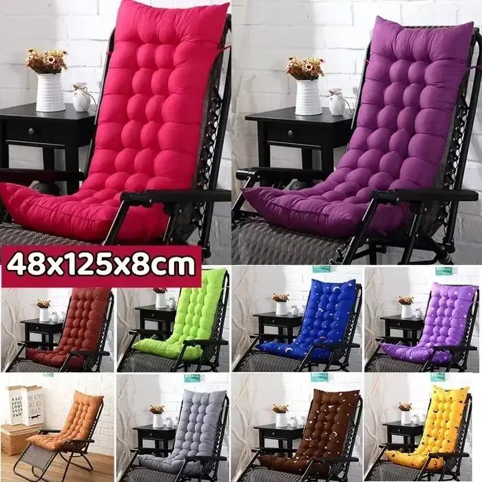 Coussin de chaise à bascule, coussin de chaise de jardin extérieur, antidérapant, à dossier haut, pour chaise de Patio, lavable, pour chaise longue