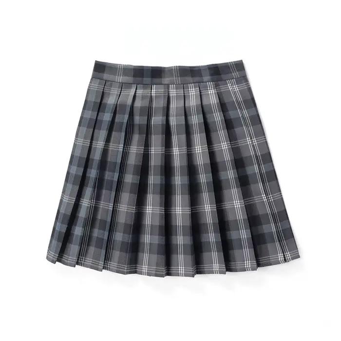 Jupe plissée à carreaux d'été avec jupe Jk coréenne, uniforme d'école japonaise Preppy, Mini jupes trapèze