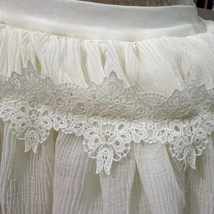 Jupe Trapèze Élégante IEQJ en Polyester Bouffante Style Chinois pour Femmes Occasions Spéciales Printemps