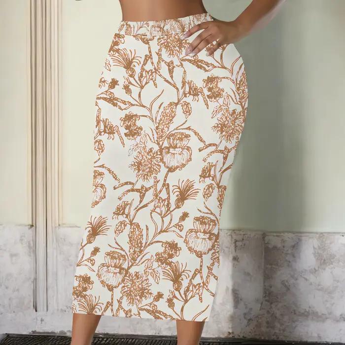 Jupe à imprimé floral vintage