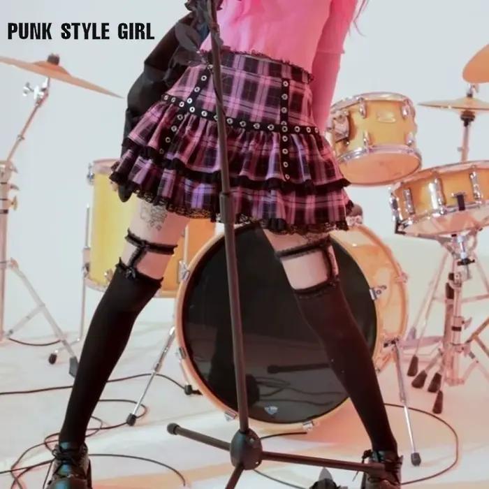 2025 bleu rose à volants gâteau Kawaii Mini jupe d'été taille haute Rivet Y2k fille chaude danse dentelle Harajuku filles Lolita fatigué jupes
