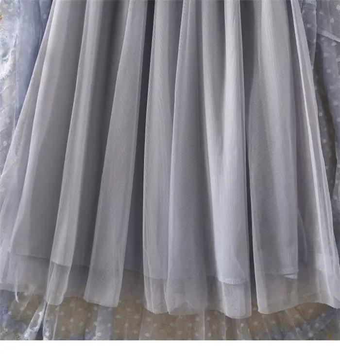 Tutu Tulle longue Maxi jupe femmes mode 2023 coréen mignon rose taille haute