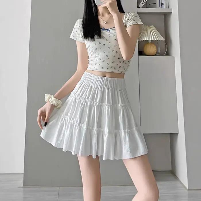 Jupe courte blanche pour femme