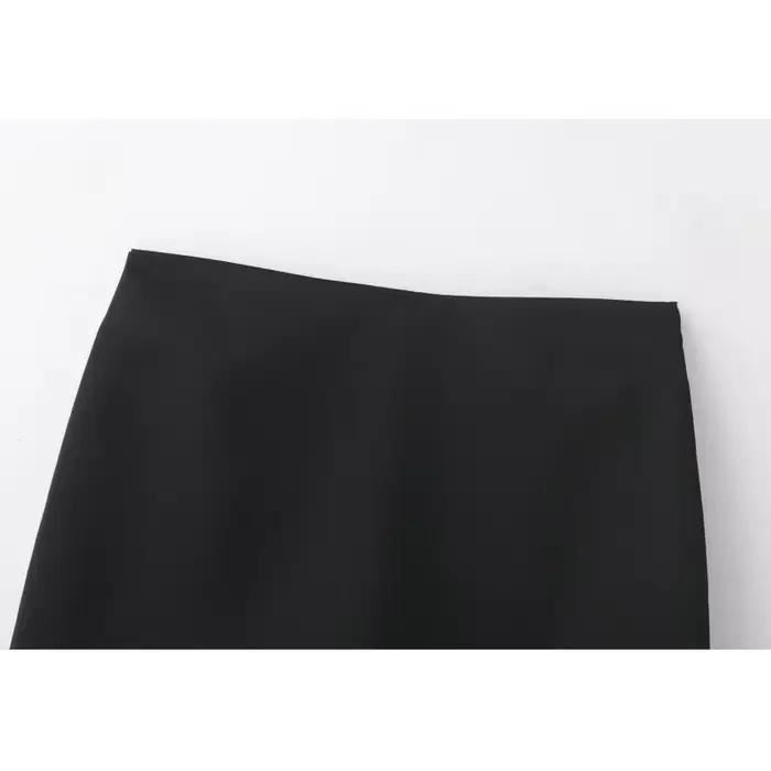 Jupe midi femme avec ourlet en dentelle