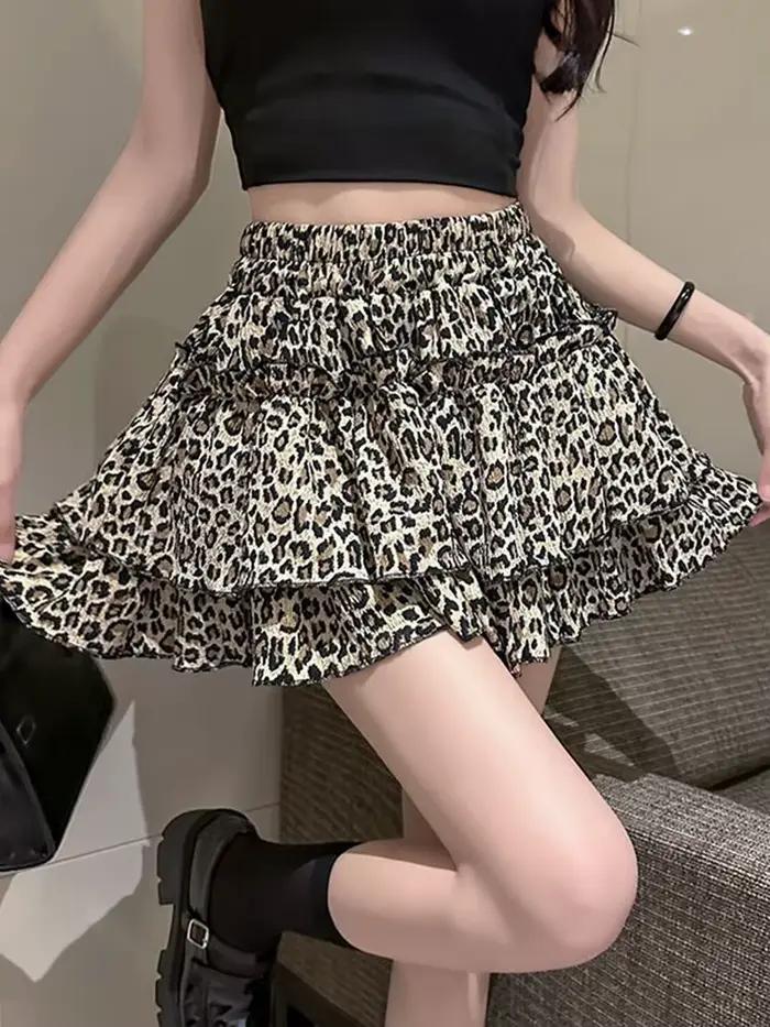 Nouvelle Mini-jupe Léopard Sexy pour Femme