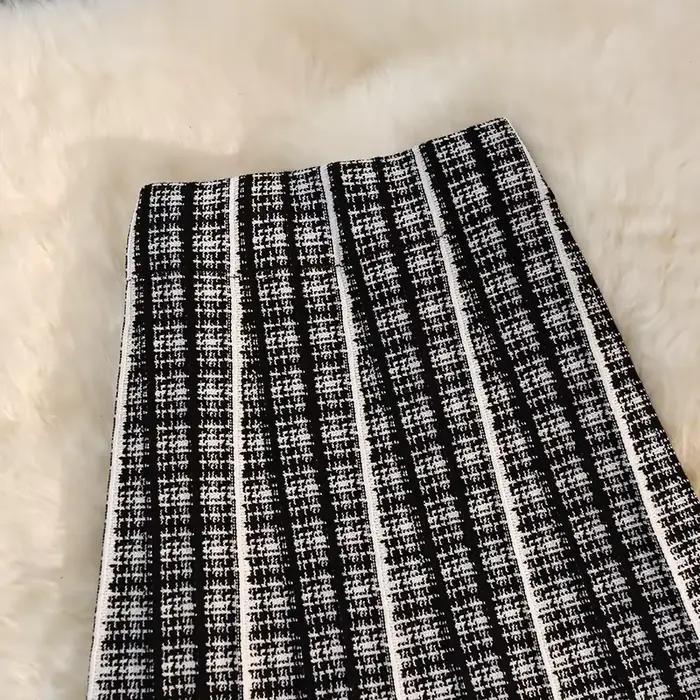 Jupe trapèze taille haute rétro pour femme
