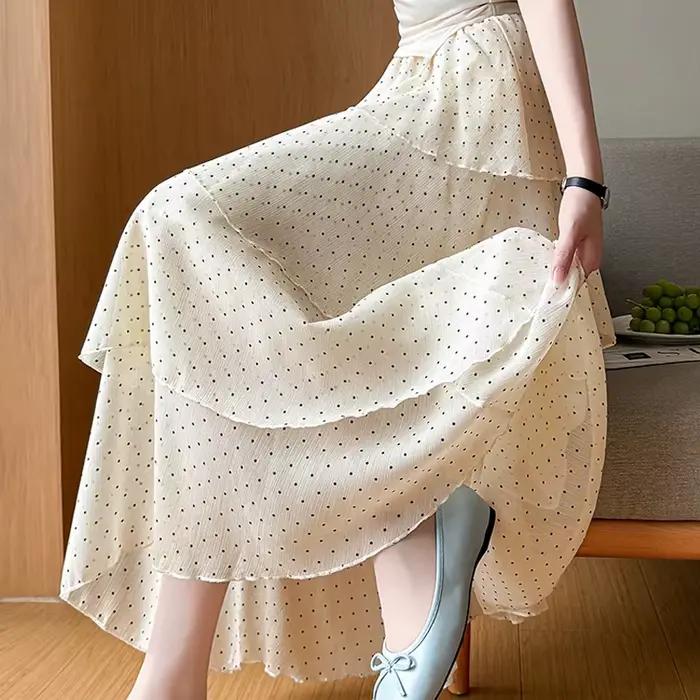 Jupe asymétrique à volants pour femme