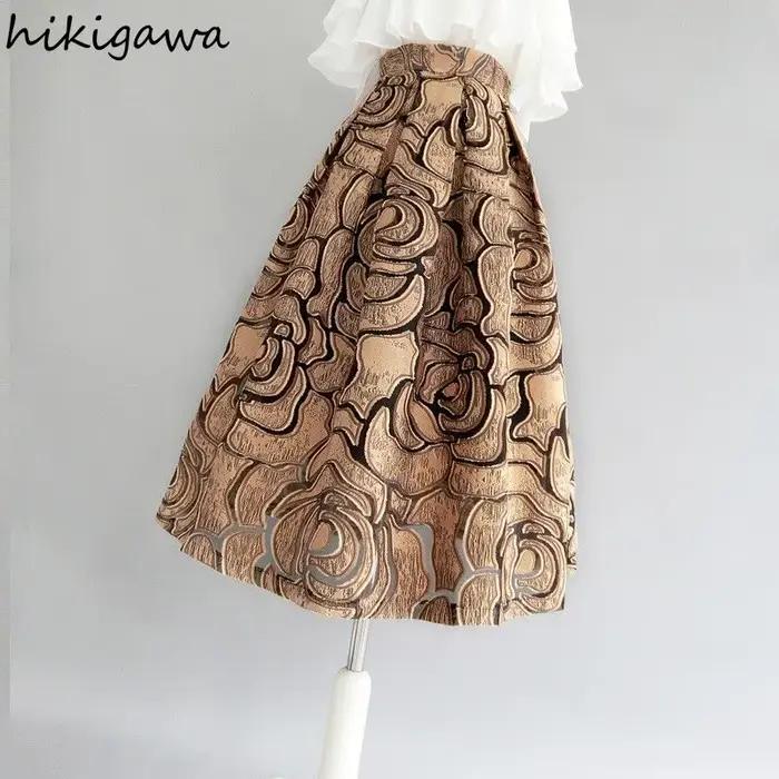 Jupes Jacquard coréennes pour femmes