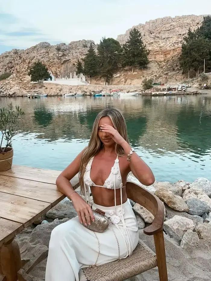 Jupe en tricot blanc sexy