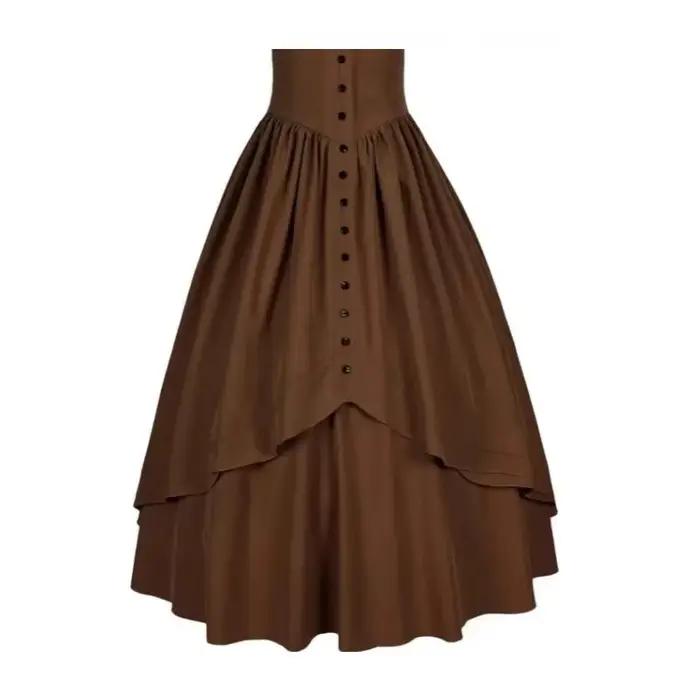 Jupe mi-longue vintage à double couche