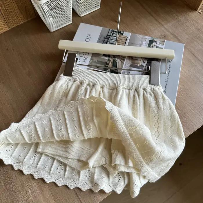 Deer jonmi 2026 Printemps Nouvelle Collection Style Coréen Jupes en Tricot pour Bébés Filles