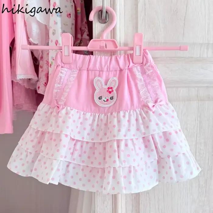 Jupe japonaise été jupes douces pour femmes 2025 Faldas Mujer De Moda lapin broderie mignon Saia Chic à pois Mini