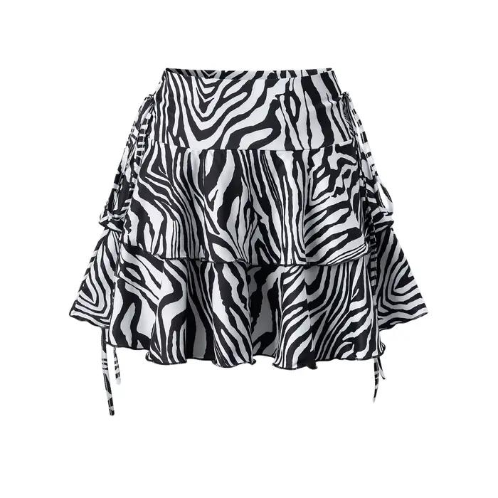 Nouvelle jupe imprimée zèbre pour femme