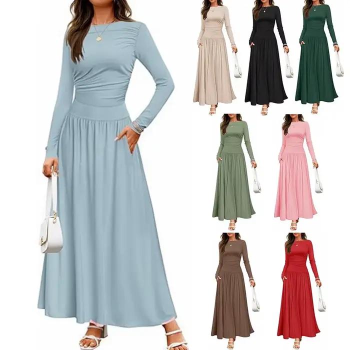 Robe Maxi à manches longues pour femmes