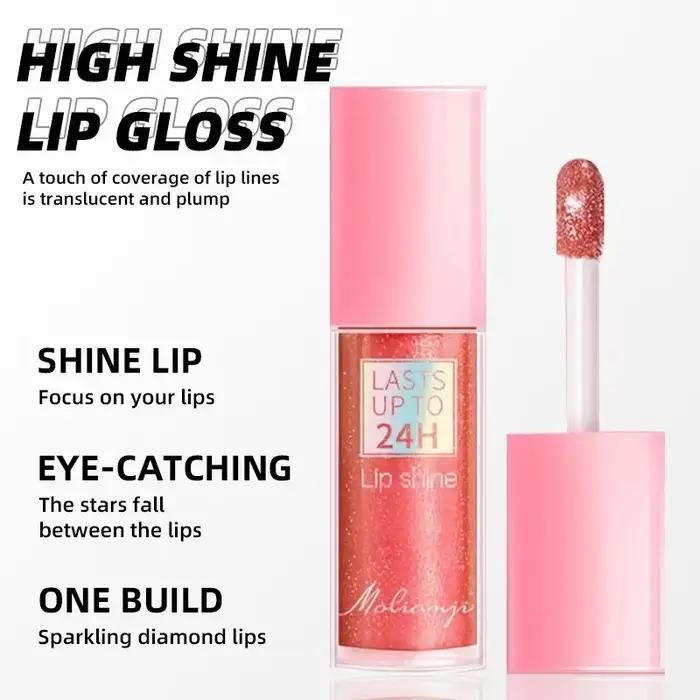 Rouge à lèvres liquide à paillettes, 3 couleurs, brillant à lèvres hydratant longue durée, diamant scintillant, perle brillante