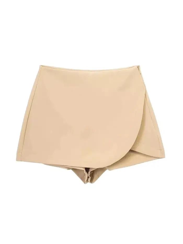 Femmes mode paréo Style Shorts jupes Vintage taille haute côté fermeture éclair femme jupe Mujer