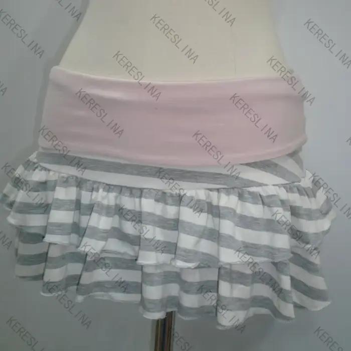 Nouvelle jupe slim rayée style Spice Girl