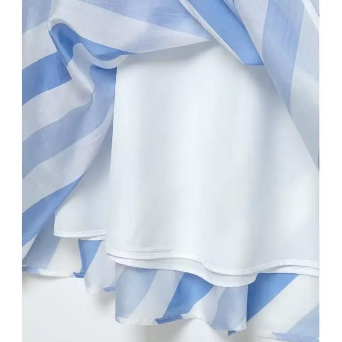 Jupe midi rayée pour femme