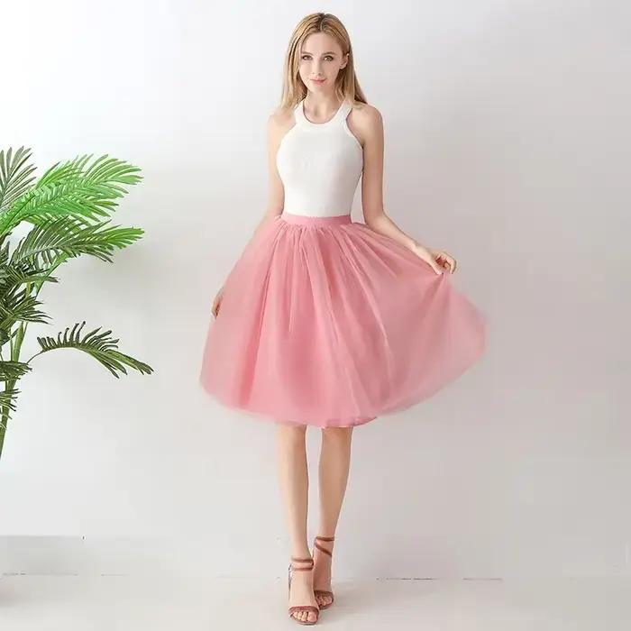 Demi-jupe en Tulle taille haute