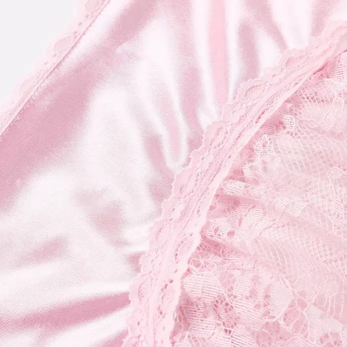 Jupe Plissée en Satin et Dentelle pour Femme