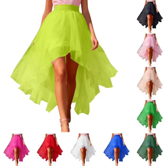 Jupe tutu asymétrique longue pour femme