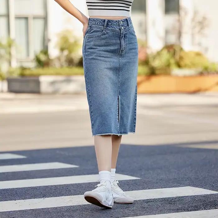 Jupe en jean pour femme