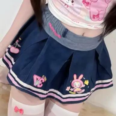 Jupes superposées à volants style Kawaii japonais pour femmes