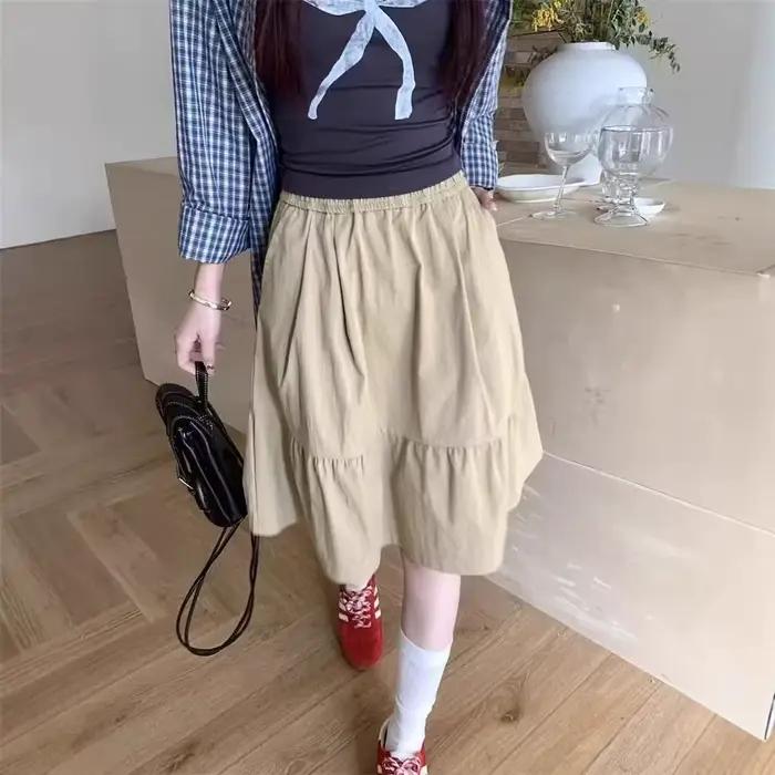 Jupe midi trapèze amincissante pour femme