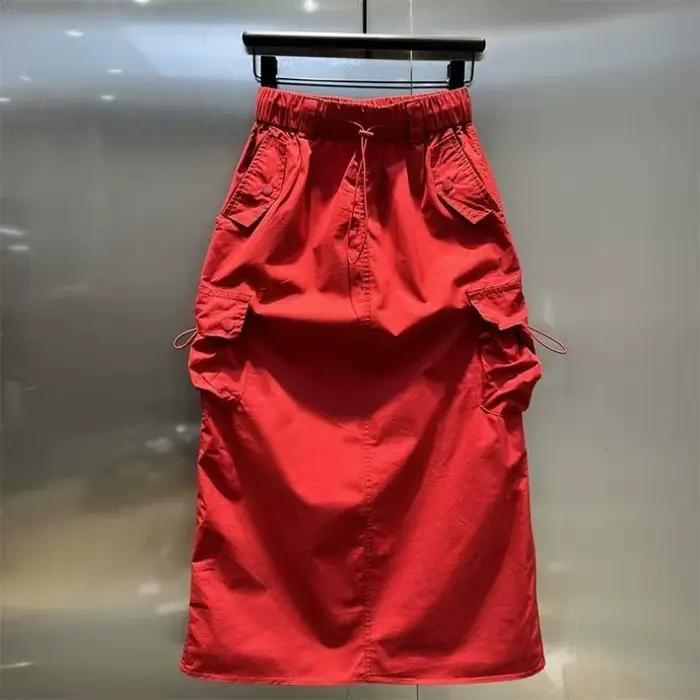 Jupe longue Cargo Y2k pour femmes