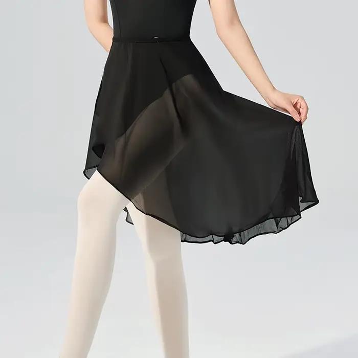 Jupe de ballet en mousseline noire pour femme