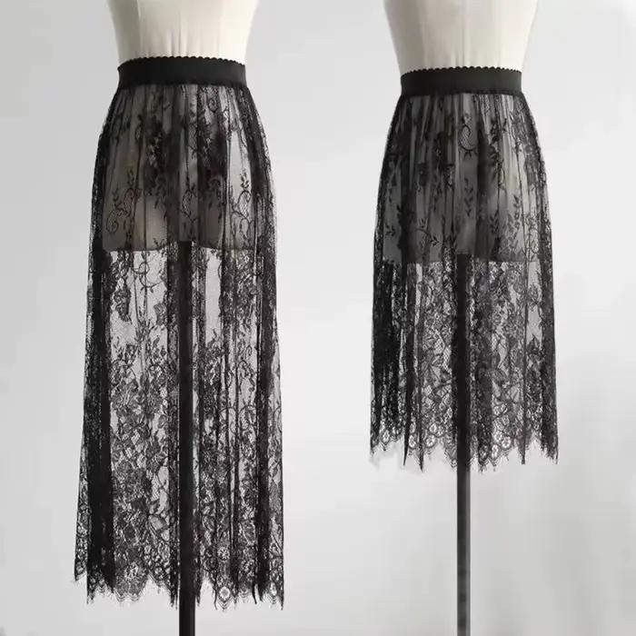 Jupe en dentelle transparente sexy et élégante